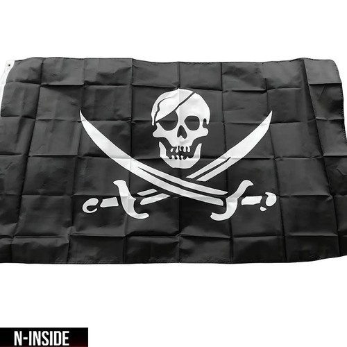 Bandiera pirati caraibi 90x150 - pirati,
