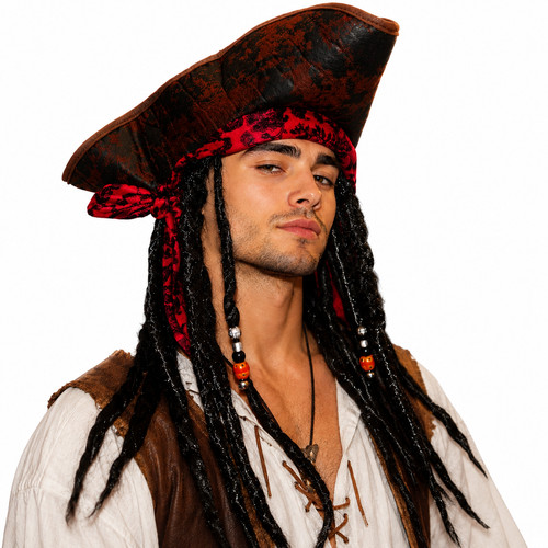 Cappello pirata con - , dreadlocks