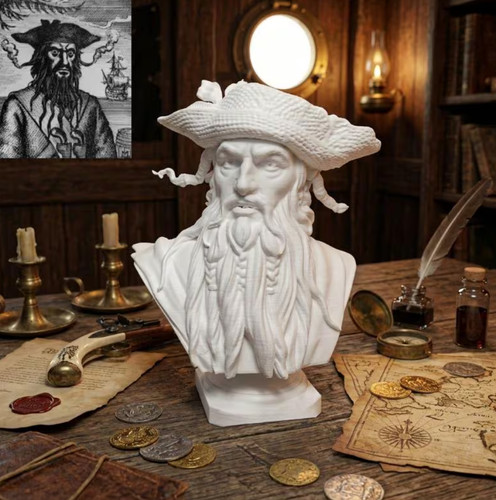 Statua busto pirata - statua,